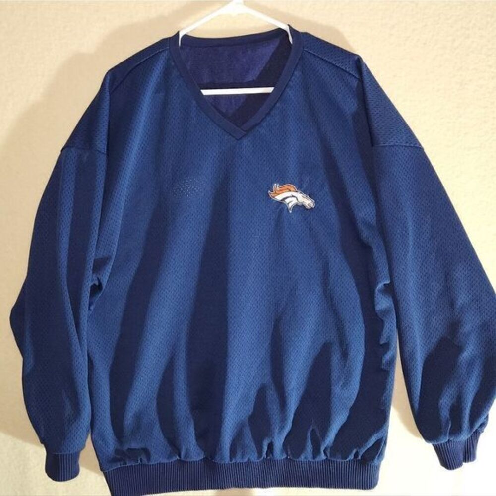 Vintage Denver Broncos Reversible Pullover Sweater size XL.